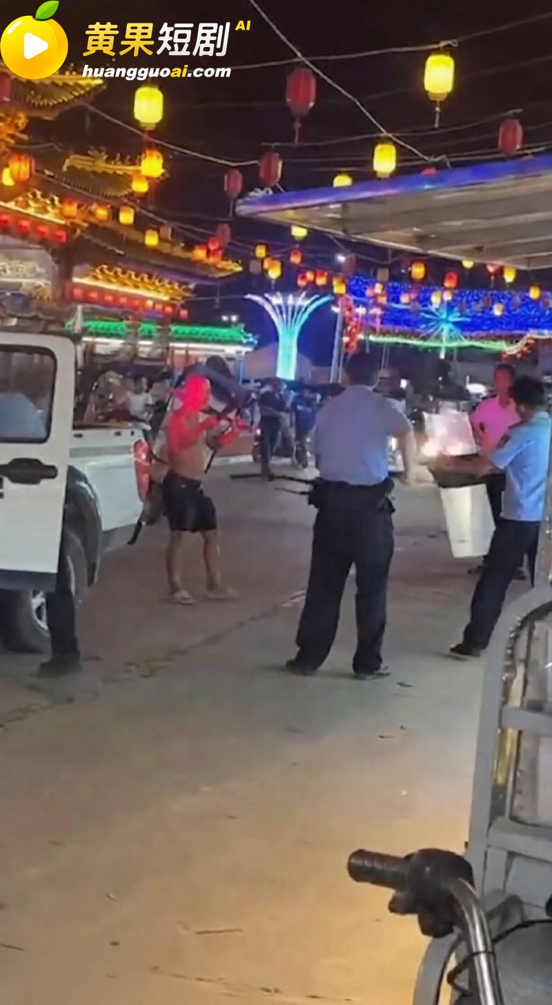 男子深夜醉酒拿两把刀 4