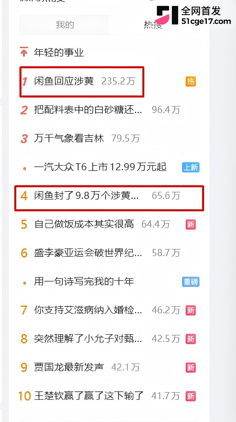 闲鱼招嫖 再度登顶热 2