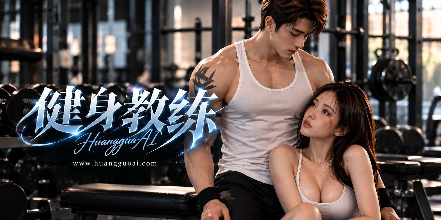 黄果AI短剧《健身教练》按着她腰指导深蹲后健身房垫子上从后操到她自己骑上去