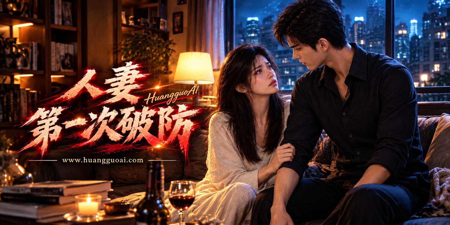 黄果短剧作品《人妻第一次破防》讲述人妻沈蔓在深夜因丈夫长期缺席与感情背叛而崩溃，邻居林野敲门后两人陷入越界关系的故事。