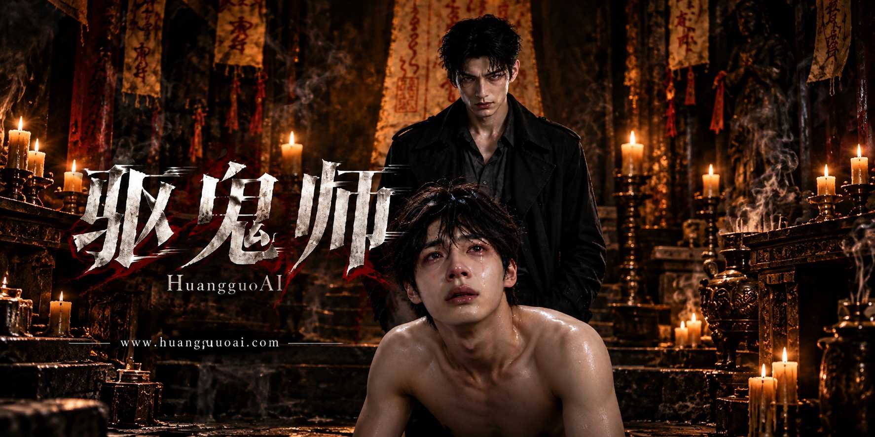 黄果短剧《驱鬼师》沈切符锁男主双鬼压床后跪着含棒深顶菊花