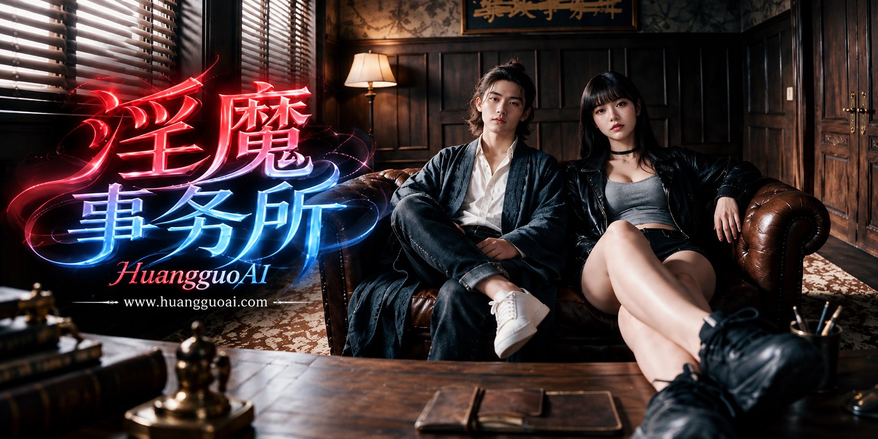 黄果AI短剧《淫魔事务所》深山道观弟子姜江推倒媚妖附身女人草屋开苞精气被榨干